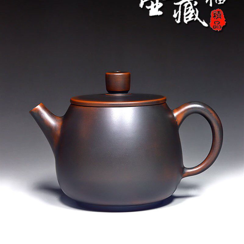 日进斗金壶钦州坭兴陶茶壶家用纯手工泡茶壶精品窑变原矿紫泥茶具