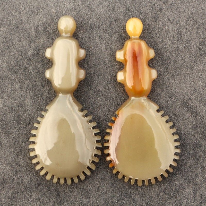 天然牛角美容脸刷脸梳面部美容刮痧安抚小工具拨筋点穴棒长9CM