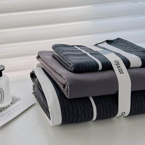 2025秋冬新款A类全棉针织棉印花四件套1.8m床单款四件套卡奈