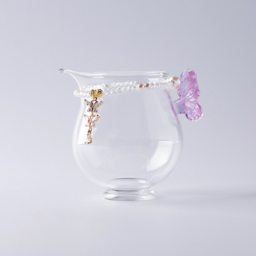 宏逐蝴蝶玻璃公道杯分茶器