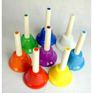厂家奥尔夫乐器彩色八音课铃八音碰钟打击乐器旋律钟手摇铃手铃