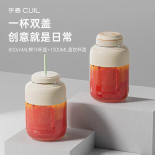 可携式多功能果汁榨汁机榨汁迷你家用大容量无X线 线碎冰充电双盖