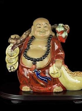 石湾陶瓷弥勒佛笑佛家居摆件招财纳福旺家宅店铺开业大吉送礼装饰