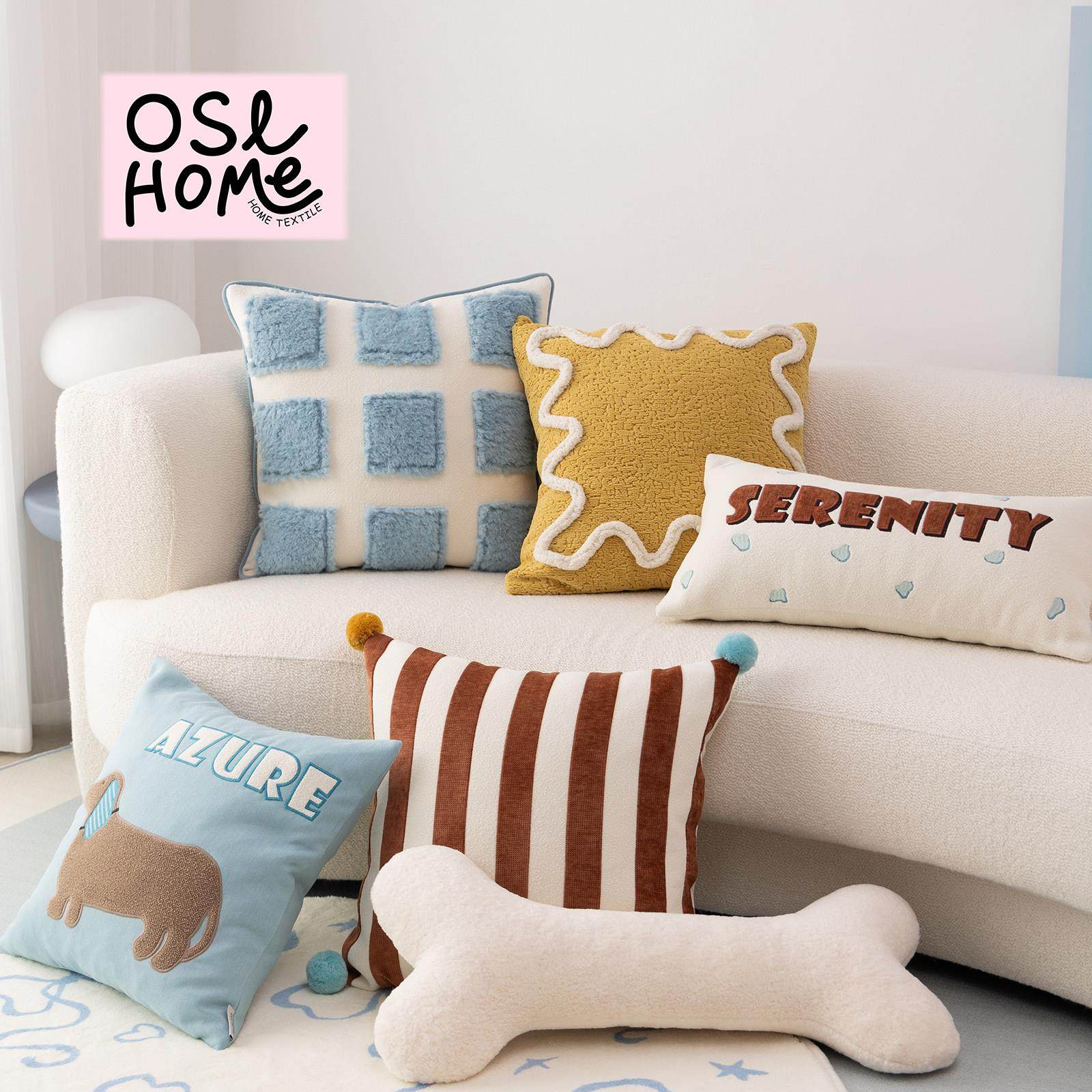 多巴胺沙发抱枕可爱腊肠狗刺绣客厅卧室样板间靠垫床头靠枕腰枕套