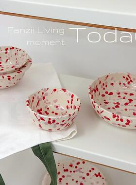 ENDLESS好看的餐具陶瓷盘碗ins泼墨盘子沙拉碗汤碗盘子义大利面