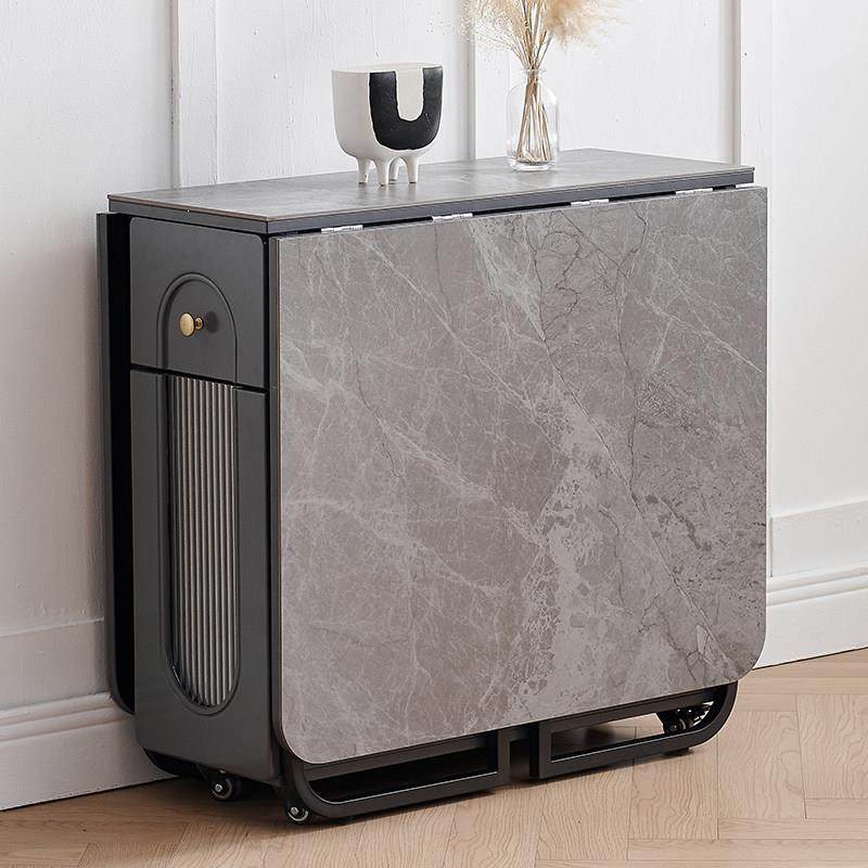 实木折叠餐桌玻璃门酒柜一体可伸缩轻奢家用小户型长方形折叠桌子,住宅家具,岩板餐桌,淘宝优惠券,粉丝福利购,淘宝优惠卷