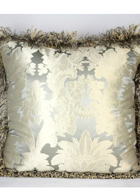 法式洛可可时尚欧式奢华沙发靠垫抱枕套靠枕床上靠背 淡雅灰绿色