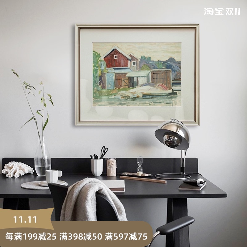 Brusheep 复古怀旧风景画艺术家名画装饰画乡村风格玄关卧室挂画