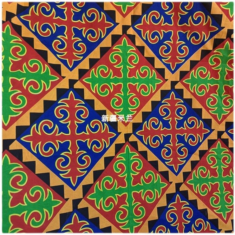 新疆哈萨克少数民族风情蒙古包装饰面料棋盘方格装修花布,纺织面料/辅料/配套,其他纺织辅料,淘宝优惠券,粉丝福利购,淘宝优惠卷