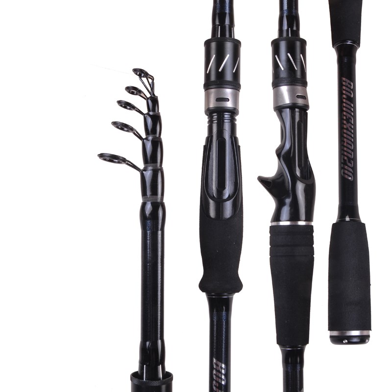超短碳素伸缩路亚竿MH调便携式超轻碳素远投海竿振出式路亚竿套装