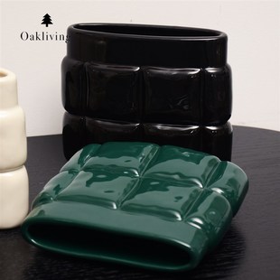 oakliving陶瓷刀叉勺收纳筒厨房筷子收纳罐家用摆件客厅创意笔桶