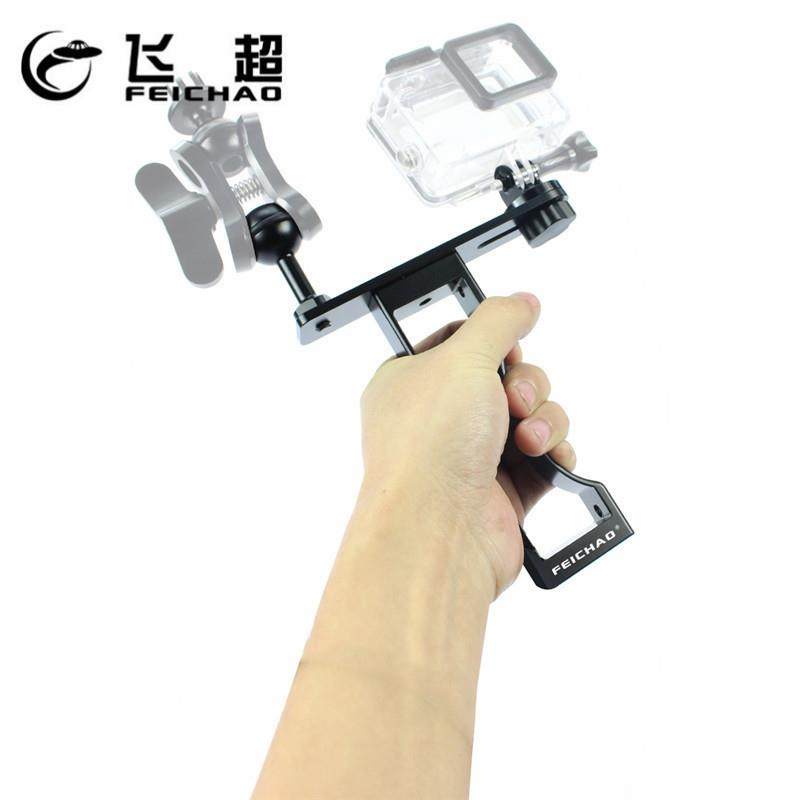 飞超 相机GoPro13潜水单手持支架适用大疆Action 5 Pro握把支架