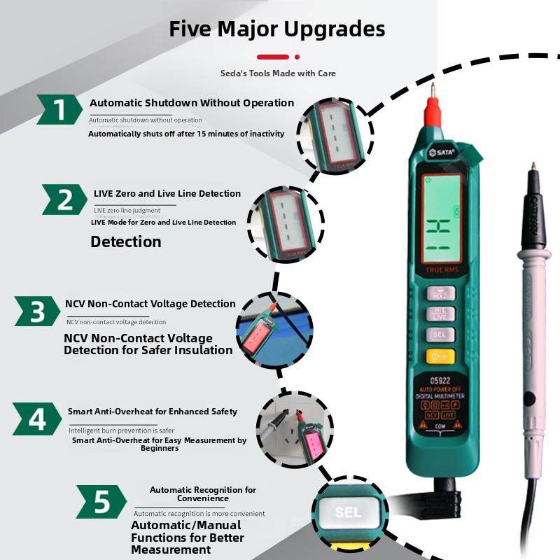 实达电笔测试电压多功能测试折线数显电工专用传感器测试笔试万用