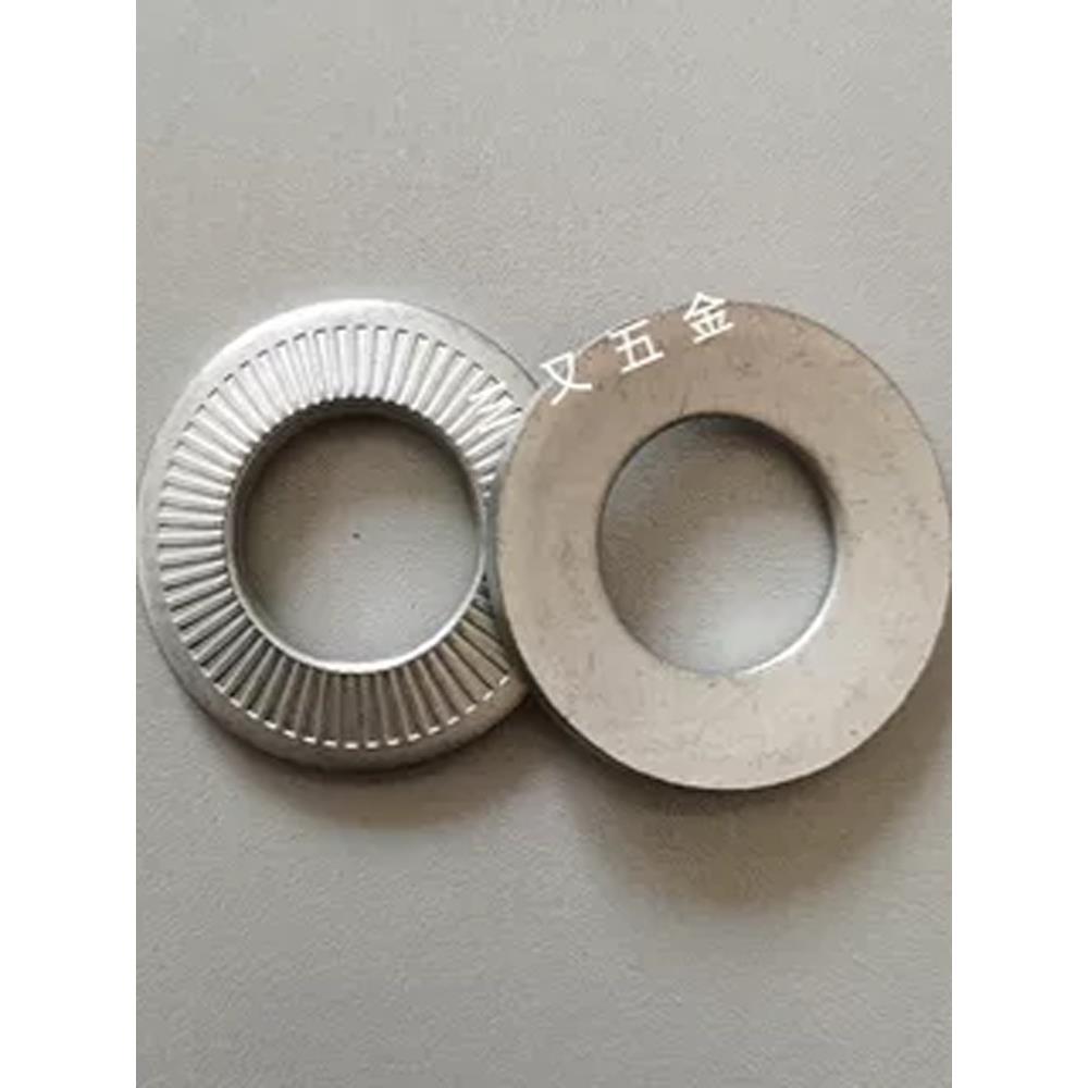 达克罗65Mn锰钢法国碟形防松动单面齿锥形锁紧弹簧垫圈Nfe25-511