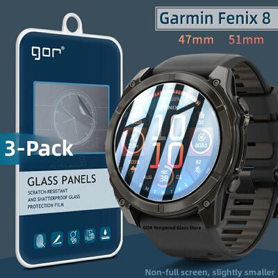 适用于Garmin Garminfenix 8手表膜Fenix 8钢化膜Fenix 7智能手表膜飞行8 51mm高清47太阳能版的策略8屏幕保