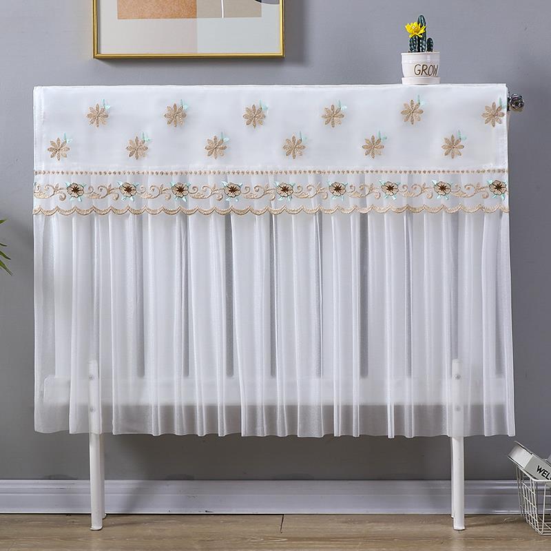 新款暖气片罩家用防薰墙暖气帘老式铸铁全包半包蕾丝暖气防尘罩套
