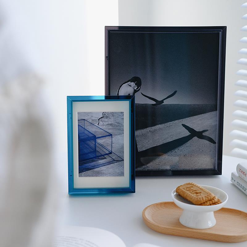 压克力摆台高级感方形画 画框创意洗照片做成打印相片框情侣8寸相