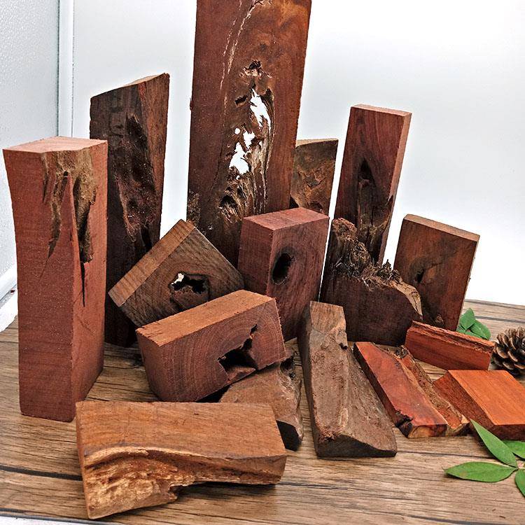 朽木紫光檀木边角料小料废料腐木木头硬木手工制作材料木滴胶diy