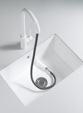 超深陶瓷方形台面下盆深化阳台嵌入式洗衣池家用大小大容量水槽