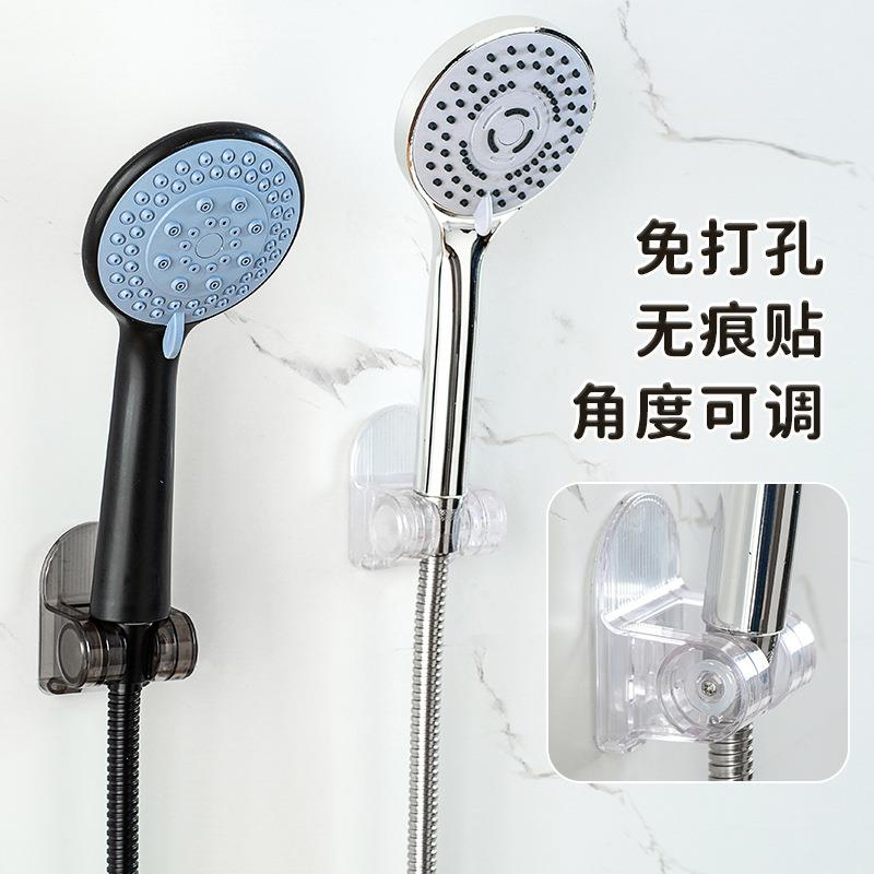 免打孔无痕粘贴卫浴透明花洒支架可调节吸盘喷头架莲蓬头固定底座