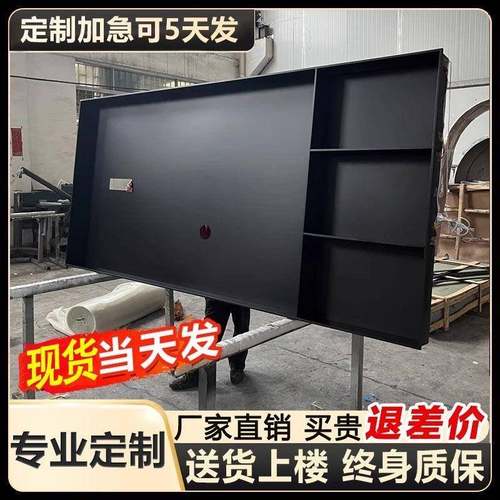 304不锈钢电视壁龛嵌入式65/75寸金属电视柜壁龛背景墙镂空内嵌框