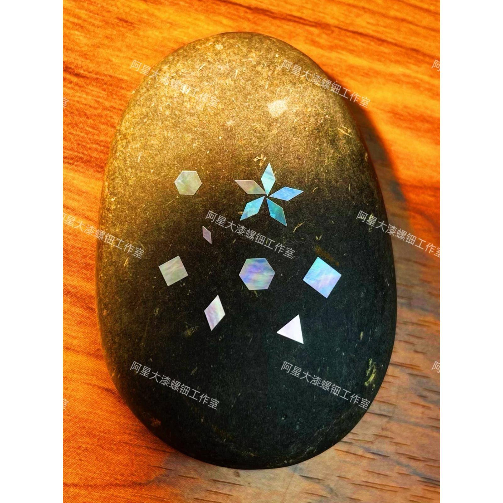 圆形圆点螺钿片白蝶贝贝壳片珍珠母贝片大漆漆器漆画漆艺镶嵌材料