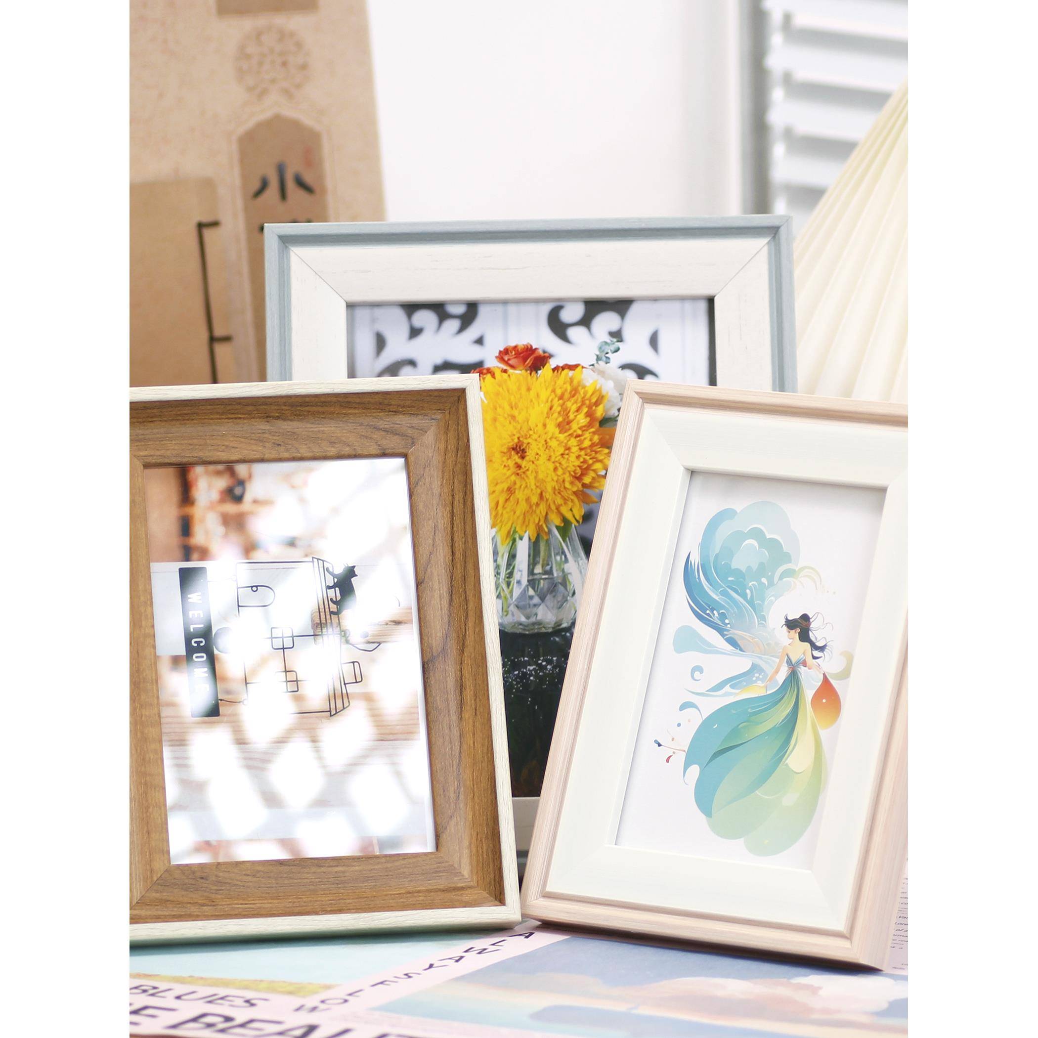 相框摆台洗照片567810寸画框空框装裱全家福摆台摆件14.6*22周边