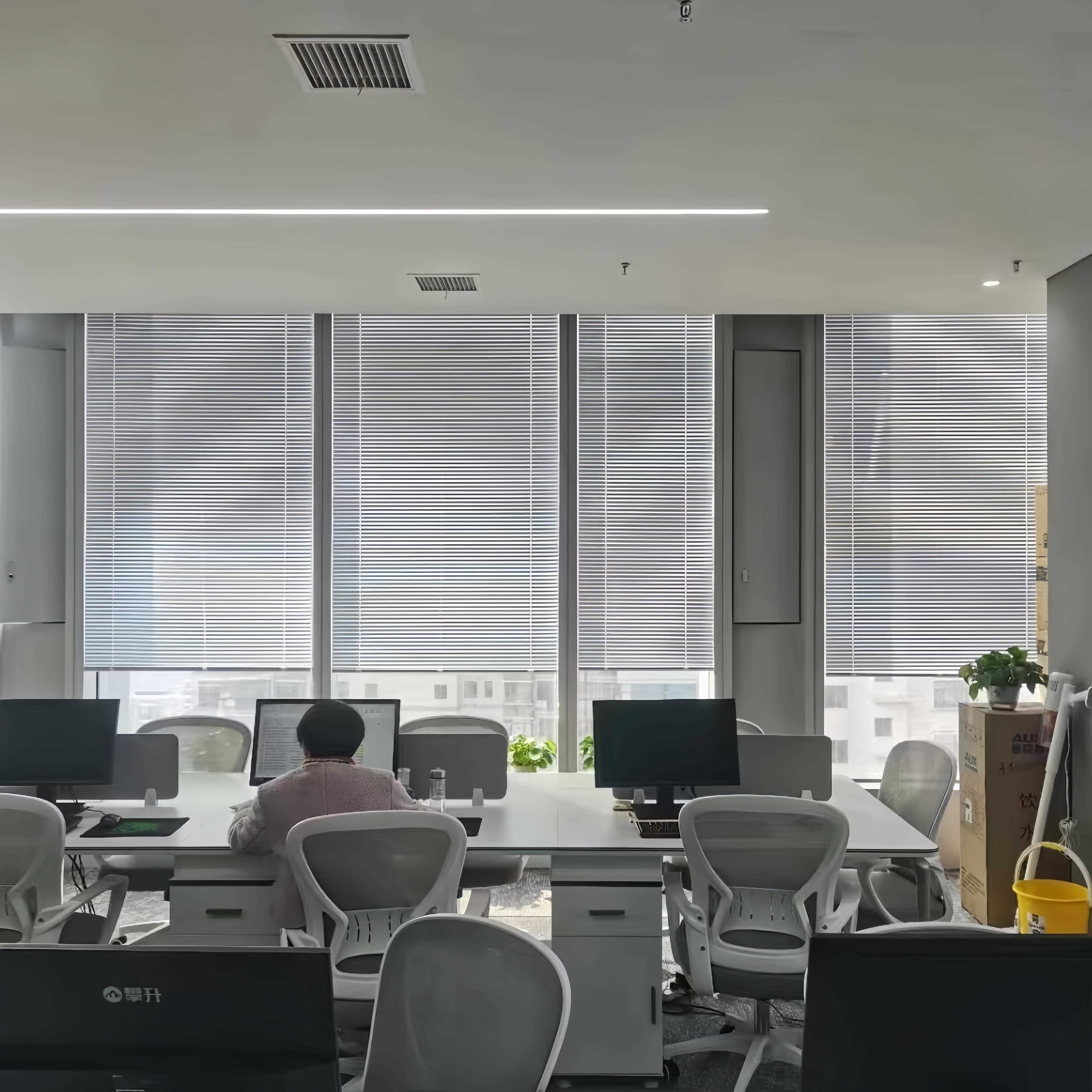 厦门泉州上门定制升降式手电动办公室铝合金百叶遮阳隔热防水窗帘