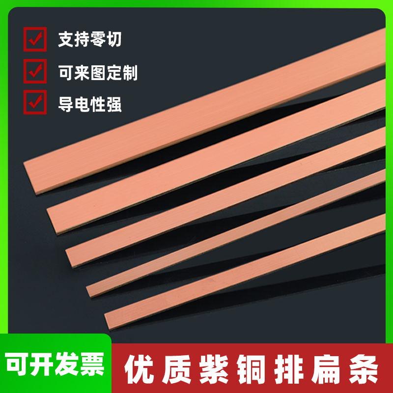 定制紫铜排扁条加工T2T3铜条镀锡镍汇流排接地母线 线排红铜地排