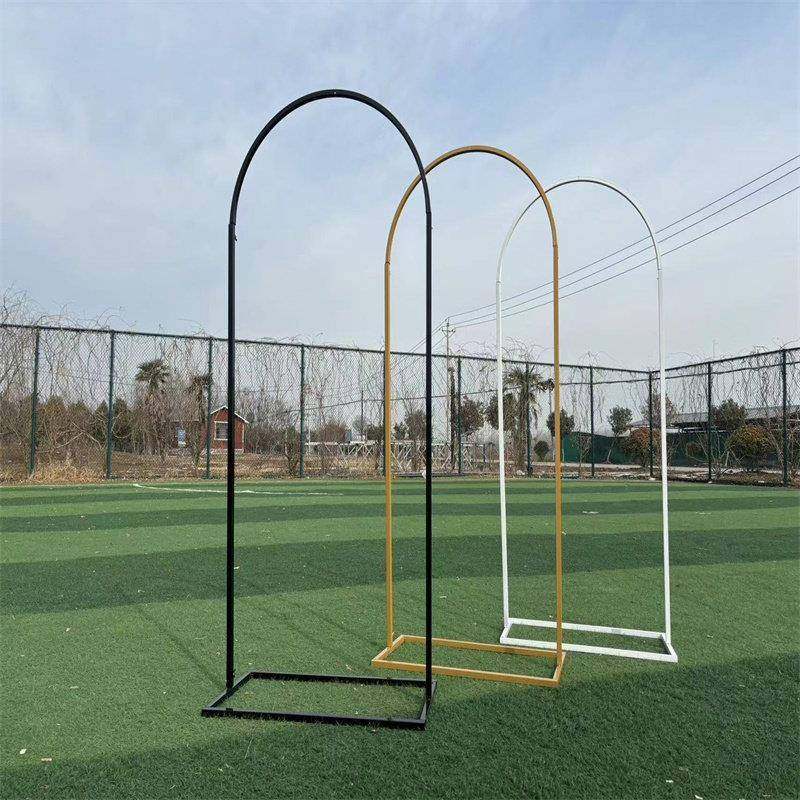 新款婚庆道具铁艺拱门铁架户外婚礼摆件迎宾区装饰水牌指示牌架