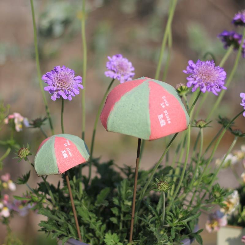 日系zakka铁艺拼色雨伞花插花园装饰品户外阳台造景花园杂货出口
