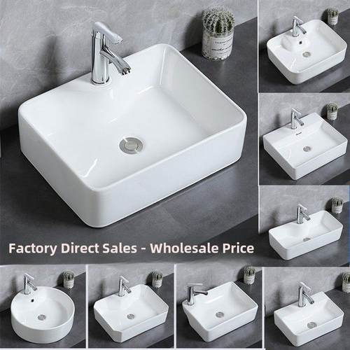 台上盆阳台洗手盆陶瓷洗脸盆卫生间单面盆方形圆形艺术小台盆家用
