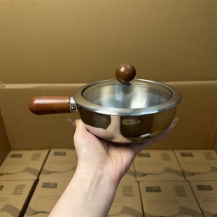 304不锈钢一人食小锅打蛋碗可拆卸手柄家用泡面锅沙拉碗 颜一好物