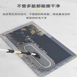 厨房地垫软硅藻泥防水防油长条垫子家用吸水防滑脚垫门垫可定制