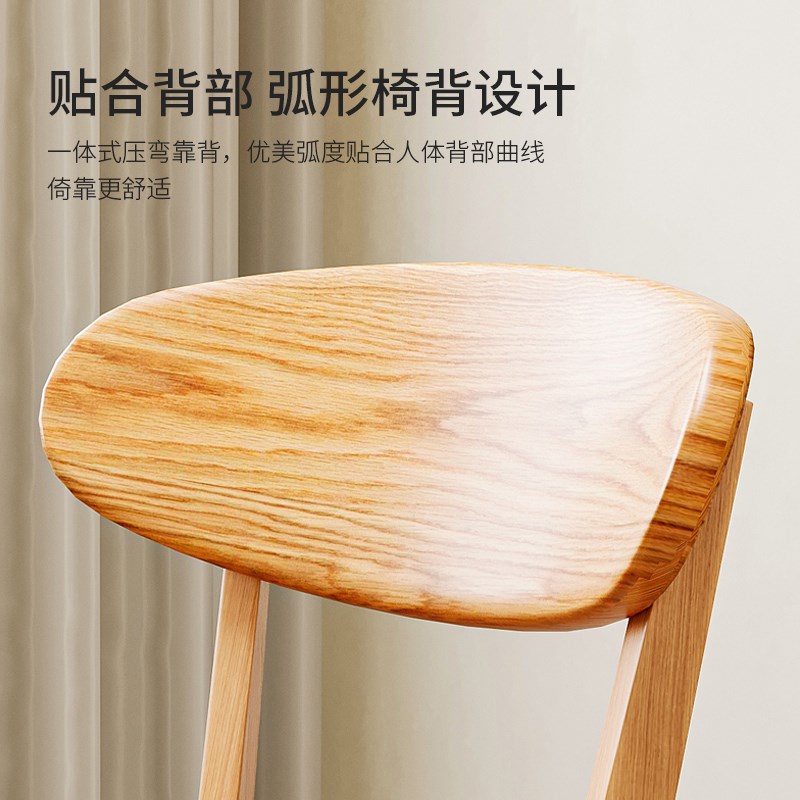 实木餐椅2025新款椅子家用餐桌椅原木餐饮商用靠背椅休闲梳妆凳子