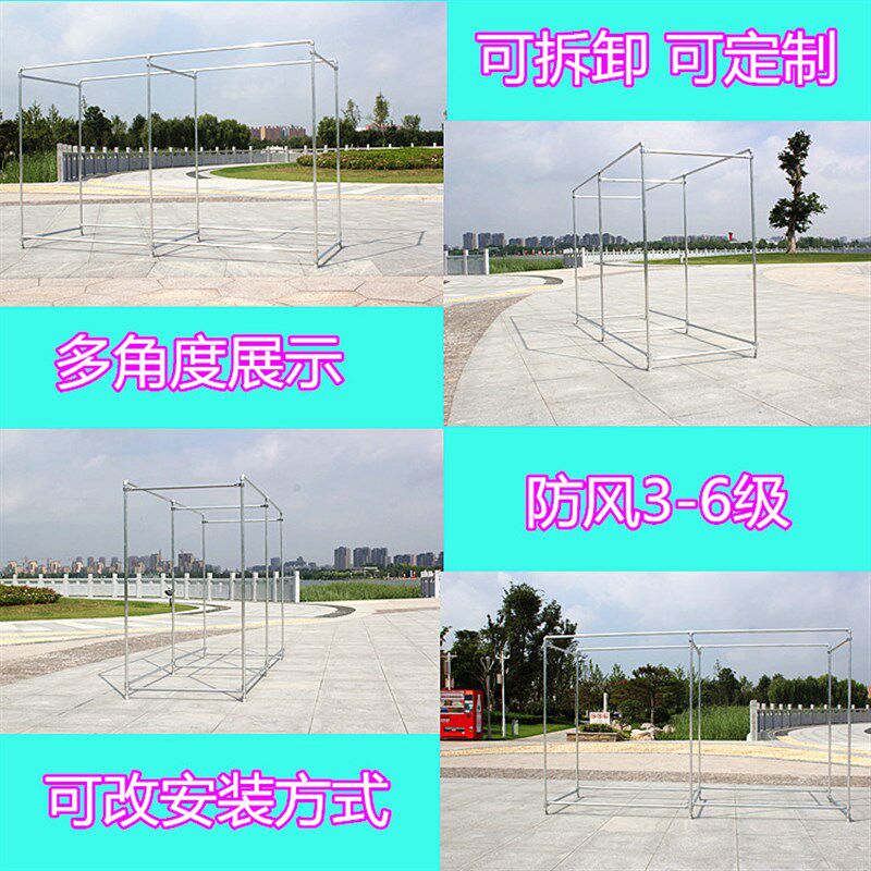 镀锌不锈钢晾衣架落地升降室内双杆式晾衣杆阳台家用水管晒凉衣架