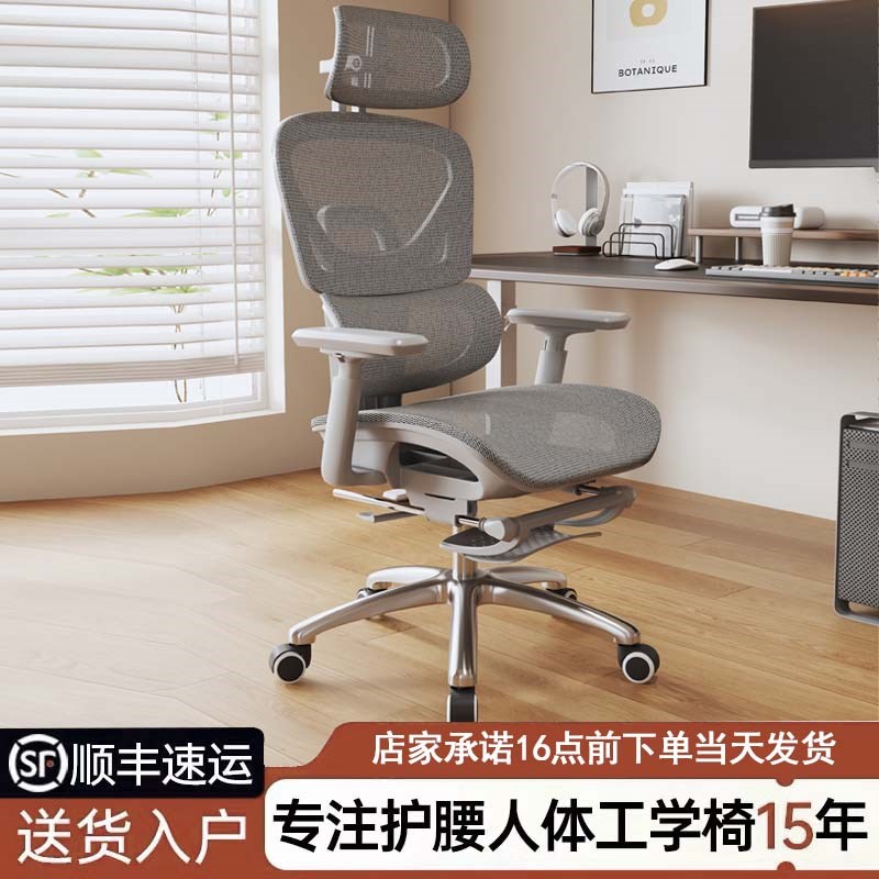 人体工学椅子护腰电脑椅家用舒适久坐电竞椅子男生可躺办公室座椅