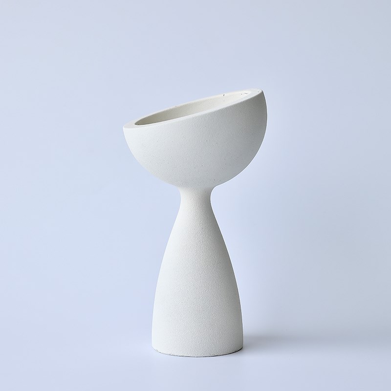 小蛮腰创意花盆白色摆件空气凤梨扩香石容器苔藓球植物盆栽高脚