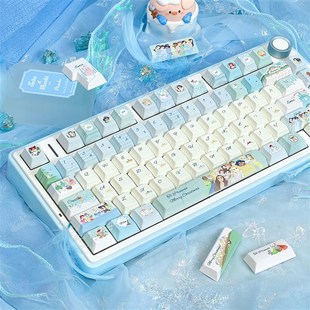 创圣诞快乐原厂侧刻moa机械键盘键帽PBT全五面热升华 嗨元