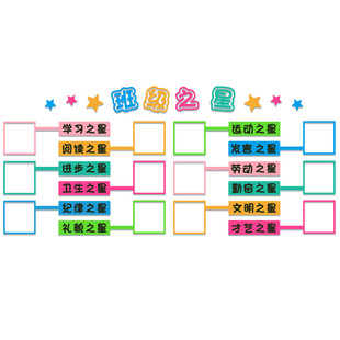 班级纸小学教室布置装饰学生评比表照片栏每周之星d立体