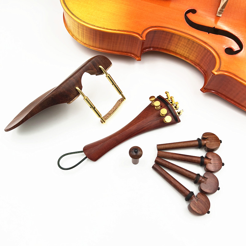/小提琴小提琴酸枝腮托琴轴 拉线板 尾柱带尾绳微调