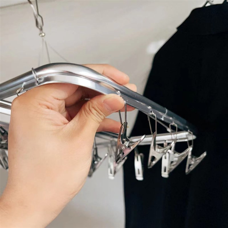 多夹子铝合金晾袜架袜晾衣夹多功能晾衣夹铝合金衣架阳台