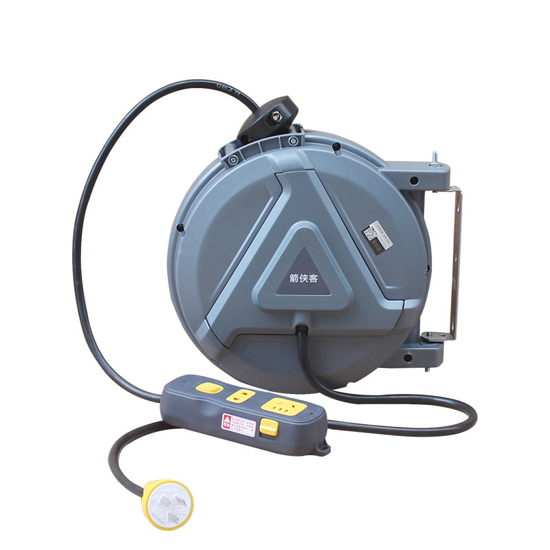 自动伸缩电鼓卷线器收缩排插电线卷线盘回卷插座收线器迷你带地线