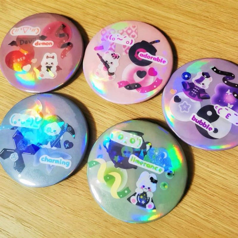 吧唧保护膜胸章耗材镭射膜玻璃碎膜覆膜卡膜爱心胸章闪点膜,办公设备/耗材/相关服务,冷裱膜,淘宝优惠券,粉丝福利购,淘宝优惠卷