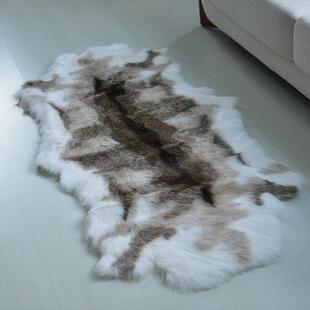 芬兰驯鹿椅垫整张地垫长毛彷真皮草毯子动物皮毛兽皮毛绒坐垫地毯