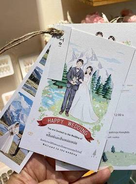 烫金凸印婚礼请柬打印印刷卡片定制菜单感谢卡letterpress