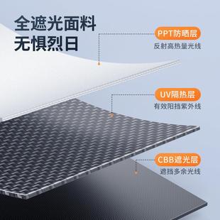 家用伸缩遮阳帘车载遮阳挡免打孔办公室遮阳防晒卷帘阳台窗户隔热