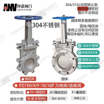 手动刀型闸阀 刀阀PZ73H-10C/P 插板阀浆液阀 单闸板阀 维修配件