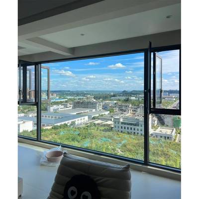 断桥铝系统平开推拉窗封阳台铝包木门封窗隔音窗重型门定制阳光房