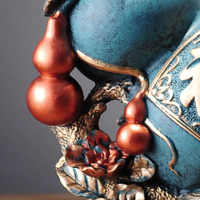 葫芦摆件客厅酒柜装饰品工艺中式办公室创意家居桌面摆设开 业礼